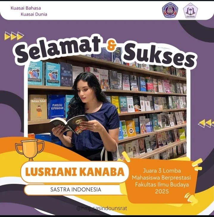 Mahasiswa Sastra Indonesia Raih Juara 3 Mahasiswa Berprestasi FIB Unsrat 2025 Mahasiswa Sastra Indonesia Raih Juara 3 Mahasiswa Berprestasi FIB Unsrat 2025